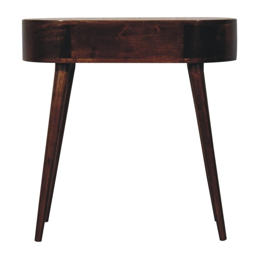 Honey Caramel Rounded Small Console Table - Image 10