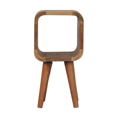 Extra Mini Minimalist Open Curved Oak-ish Bedside