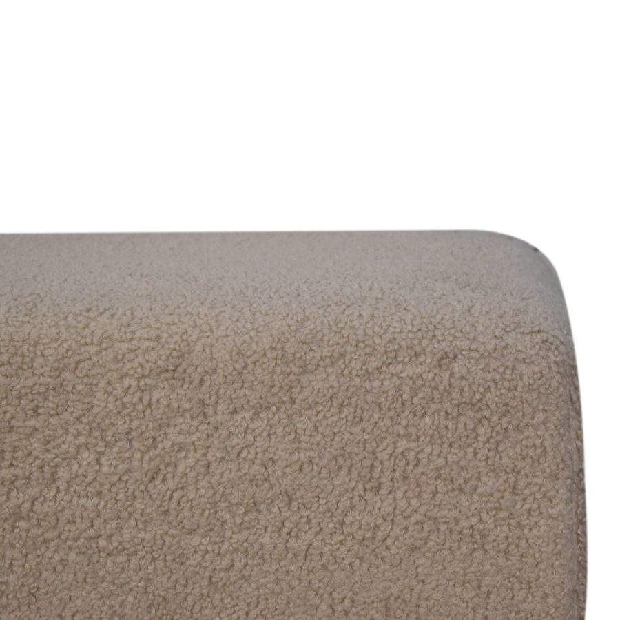 Bliss Cream Bouclé Ottoman - Image 5