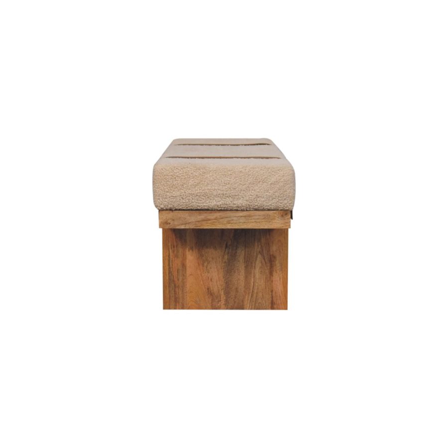 Belmont Cream Boucle Bench - Image 10