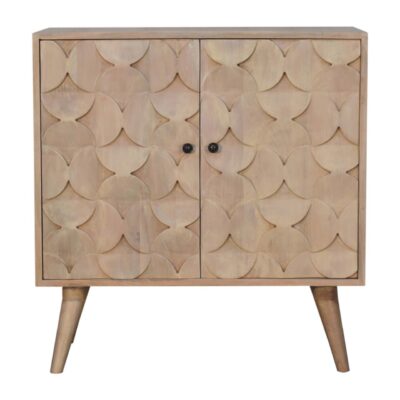 Hourglass Carved Marble Cabinet