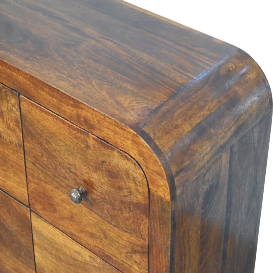 Darcy 3 over 3 Drawer Chest in Chestnut Finish - Image 6