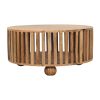 Slatted Round Oak-ish Coffee Table