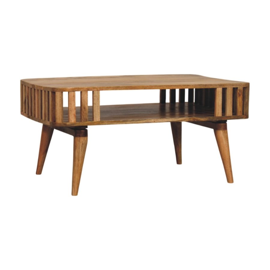 Slatted Oak-ish Coffee Table - Image 3