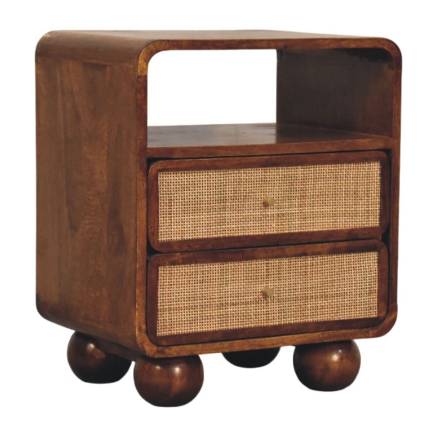 Larissa 2 Drawer Chestnut Nightstand - Image 3