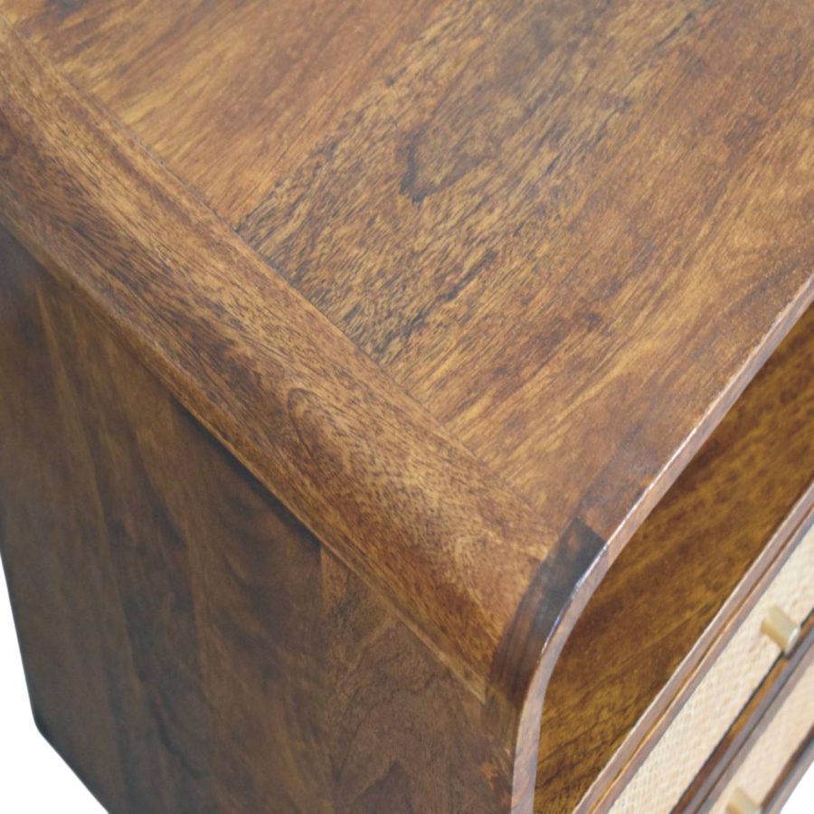 Larissa 2 Drawer Chestnut Nightstand - Image 4