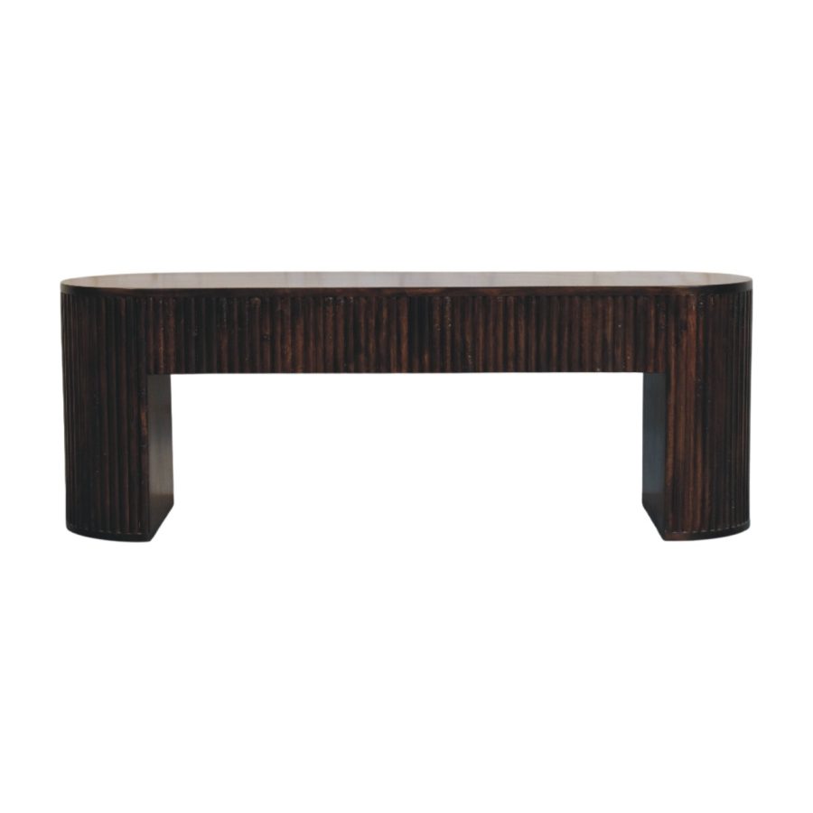 Velvet Mocha Fluted Console Table