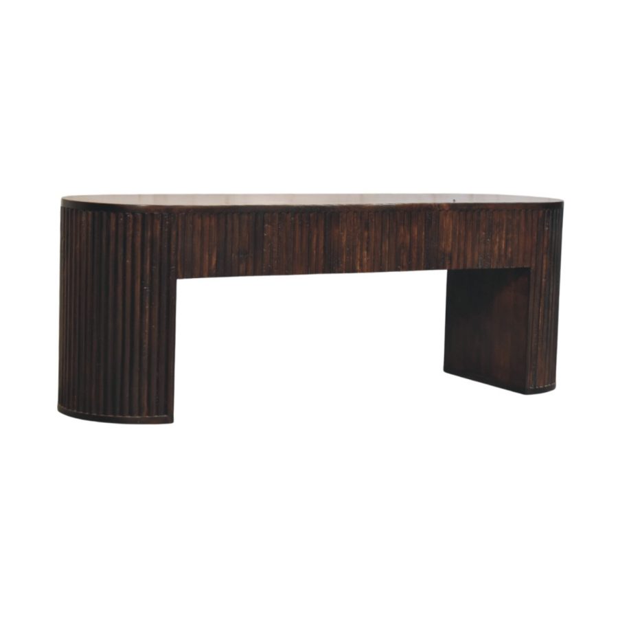Velvet Mocha Fluted Console Table - Image 2