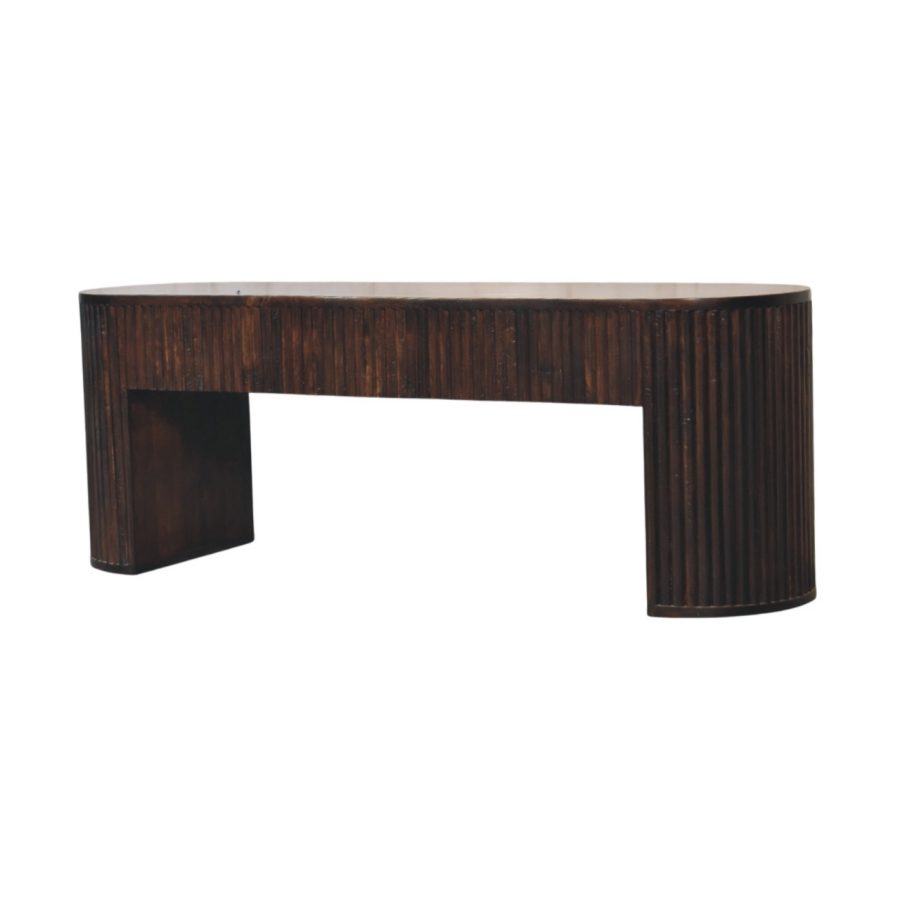 Velvet Mocha Fluted Console Table - Image 3