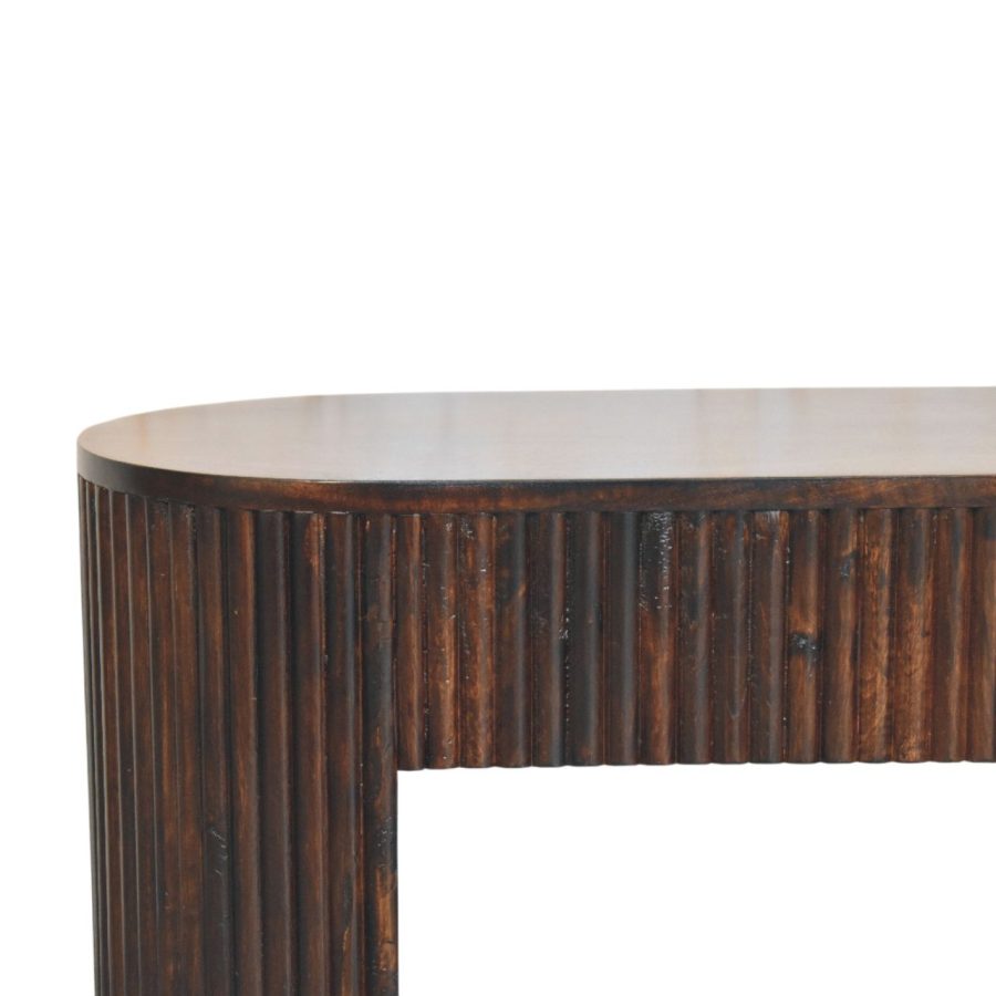 Velvet Mocha Fluted Console Table - Image 4
