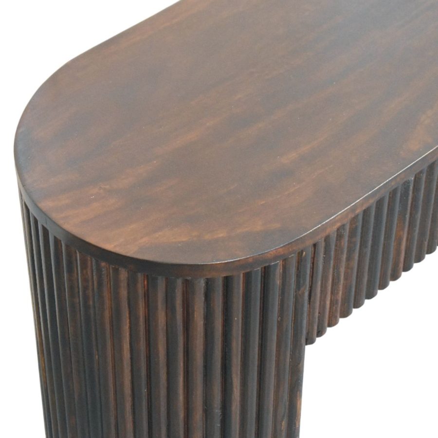 Velvet Mocha Fluted Console Table - Image 5