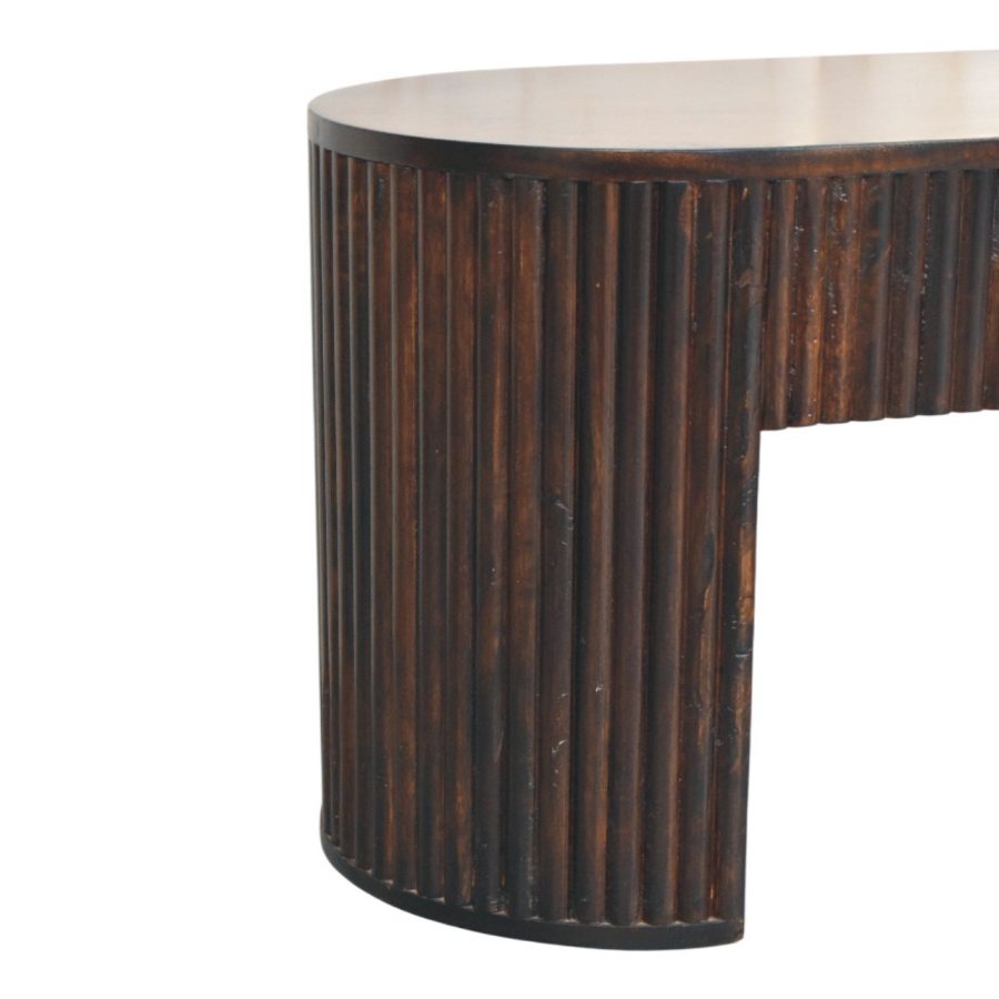 Velvet Mocha Fluted Console Table - Image 6