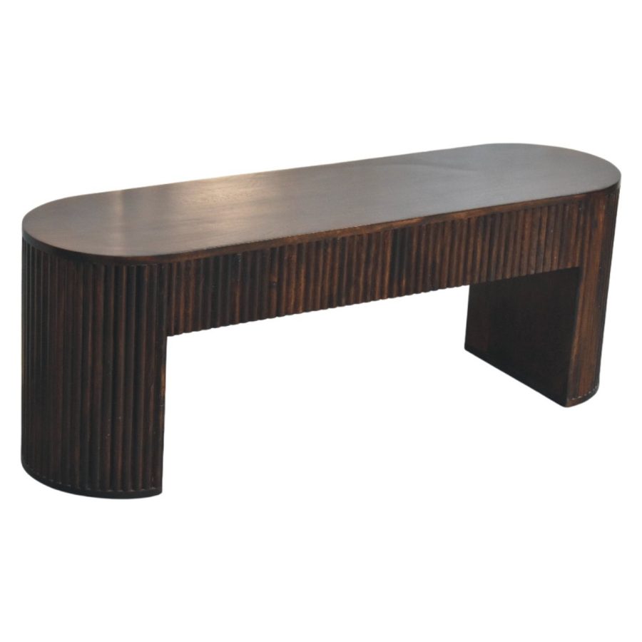 Velvet Mocha Fluted Console Table - Image 7