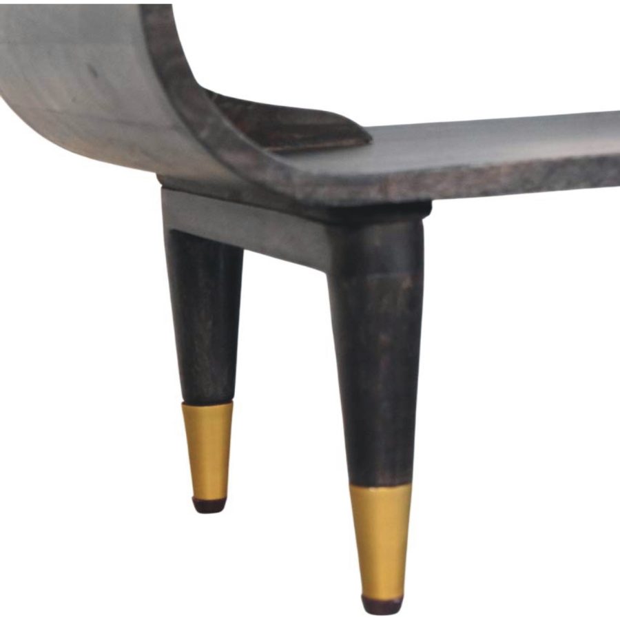 Curved Edge Console with Brass Accents - Image 7