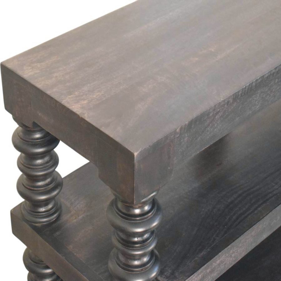 Spindle Shelf Console in Carbon Ash - Image 5