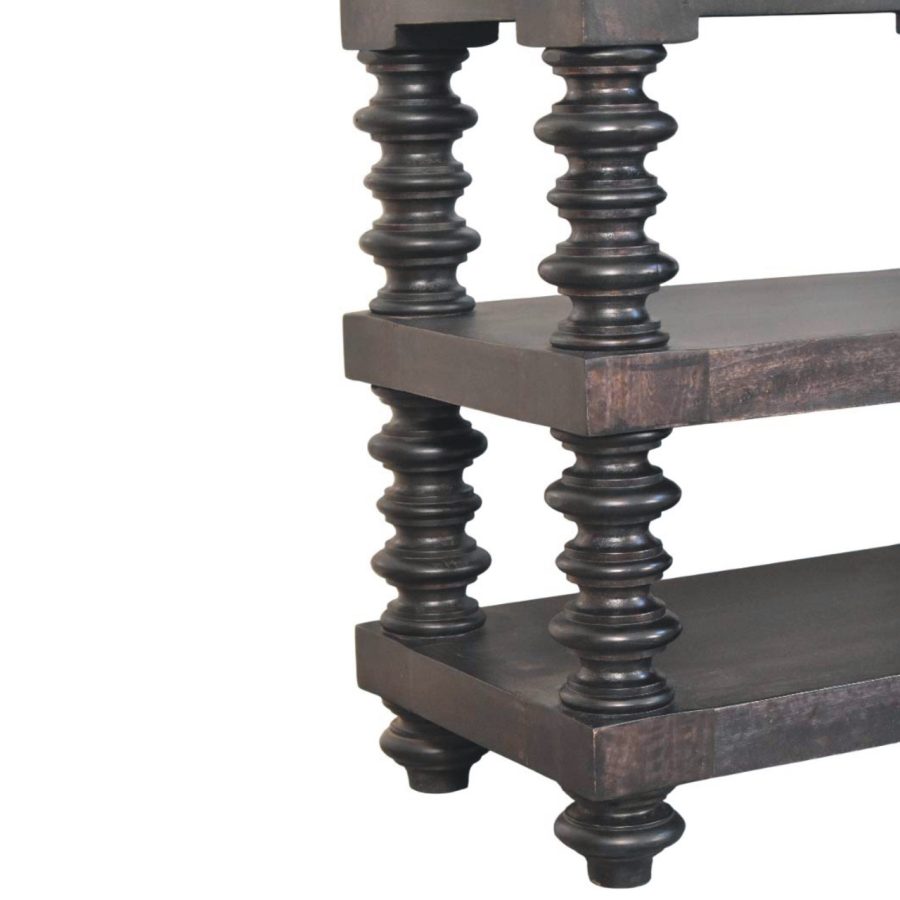 Spindle Shelf Console in Carbon Ash - Image 6