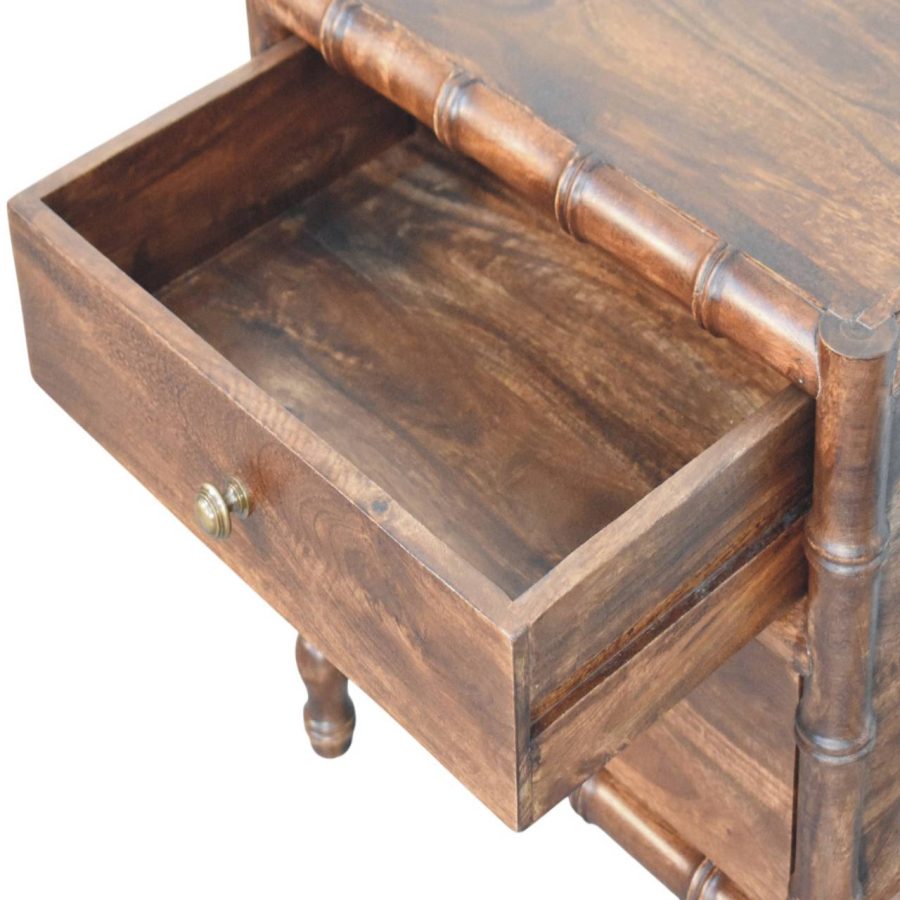 Bamboo Frame Nightstand in Roasted Almond - Image 6