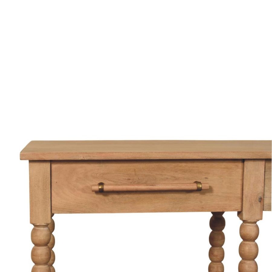 Savoy Bobbin Console with Jute Shelves - Image 4