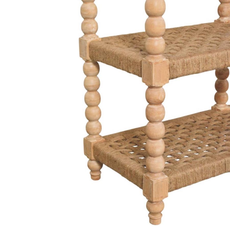 Savoy Bobbin Console with Jute Shelves - Image 8