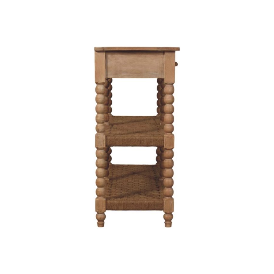 Savoy Bobbin Console with Jute Shelves - Image 9