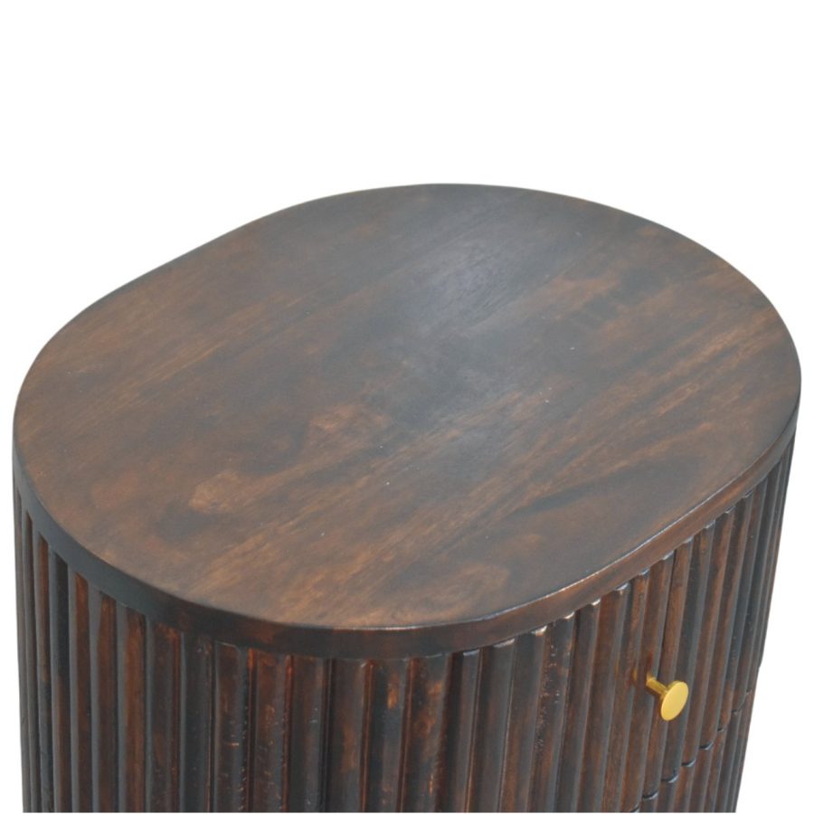 Curved Fluted 3-Drawer Drum Chest - Image 5