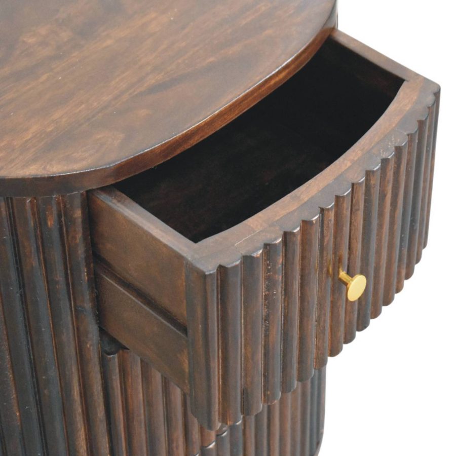 Curved Fluted 3-Drawer Drum Chest - Image 6