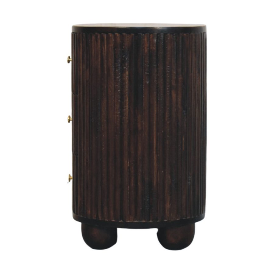 Curved Fluted 3-Drawer Drum Chest - Image 8