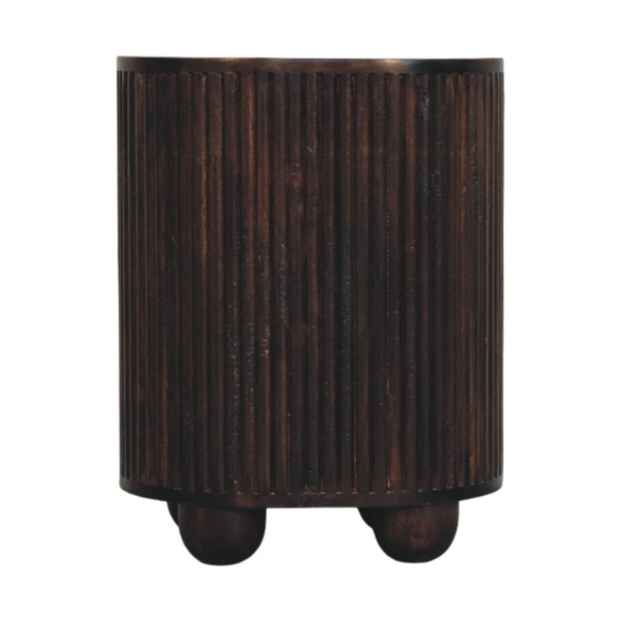 Curved Fluted 3-Drawer Drum Chest - Image 9