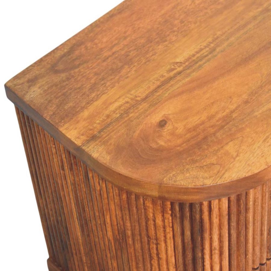 Ribbed Bedside with Brass Accents - Image 5