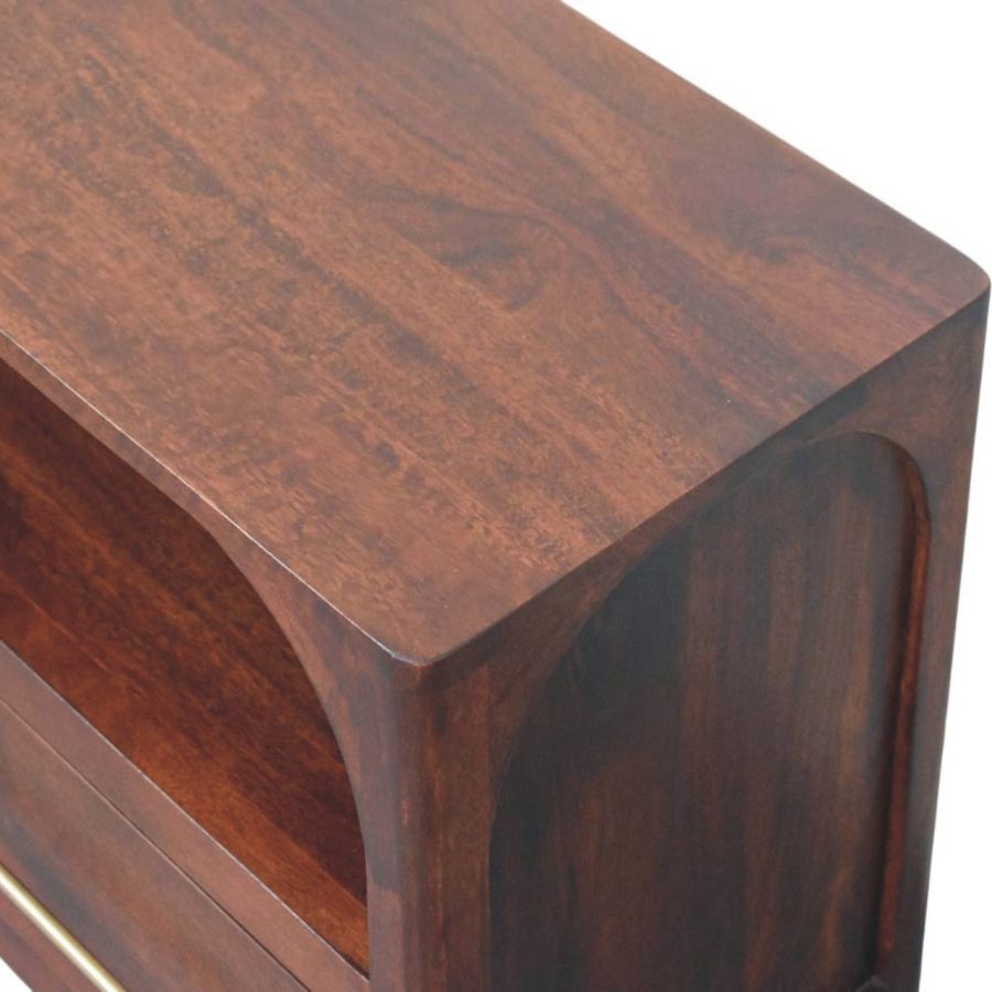 Arched Edge 2 Drawer Media Unit - Image 5
