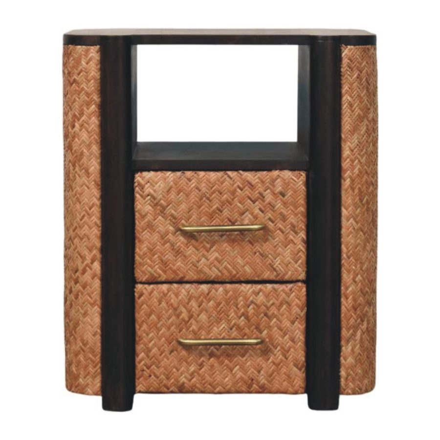 Rattan Curve Edge Nightstand - Image 2