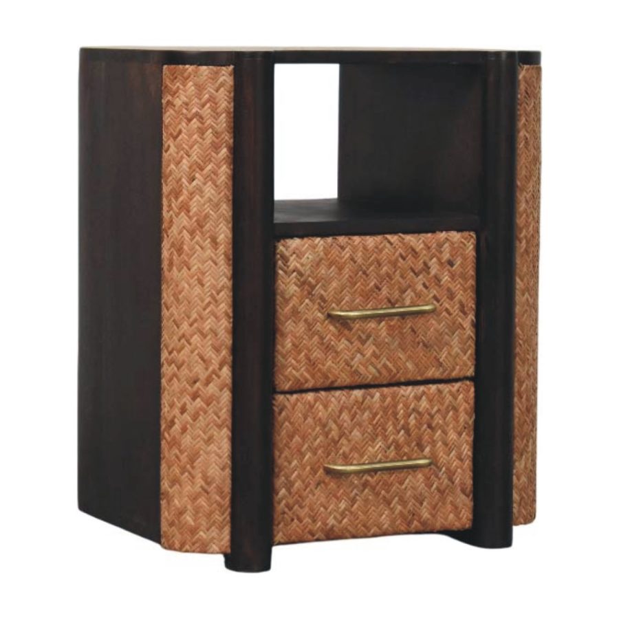 Rattan Curve Edge Nightstand - Image 3