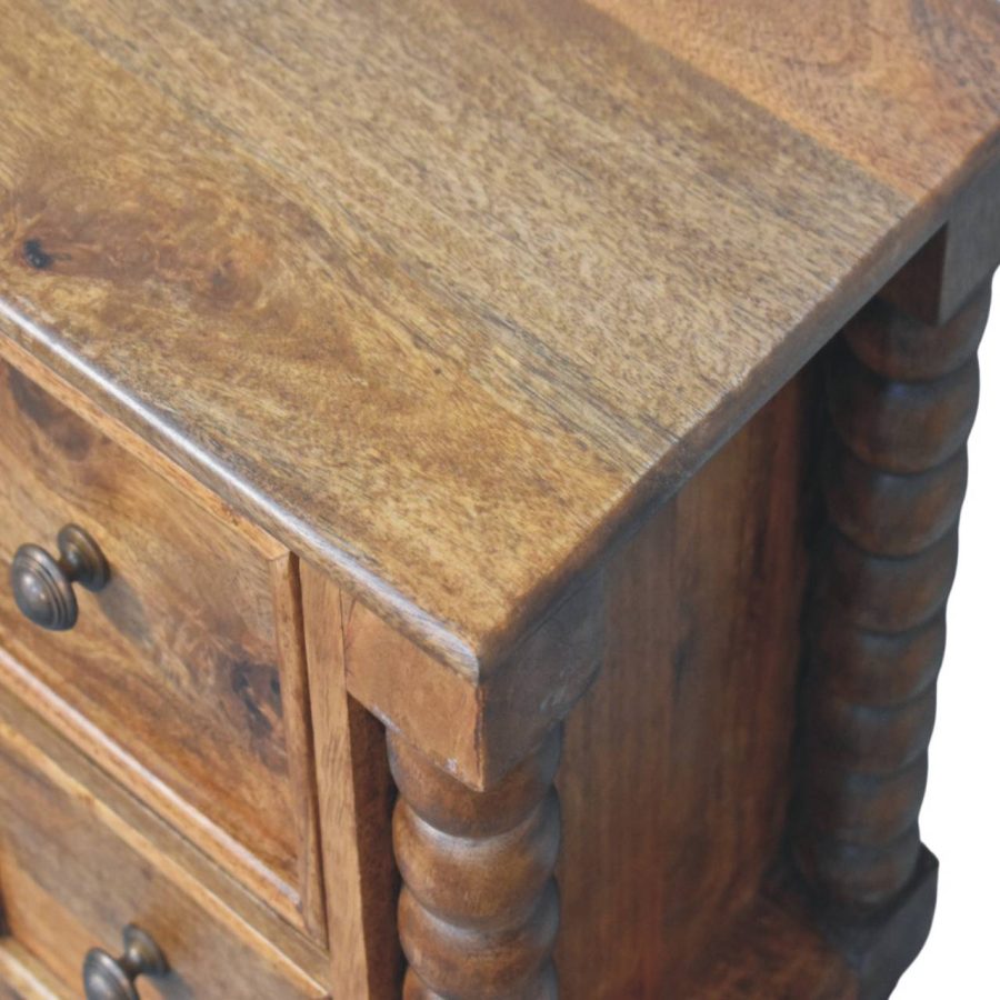 Barley Twist 2-Drawer Bedside - Image 5