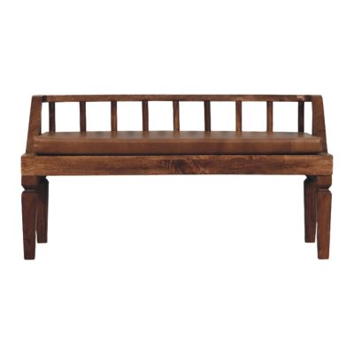 Bordeaux Leather Bench
