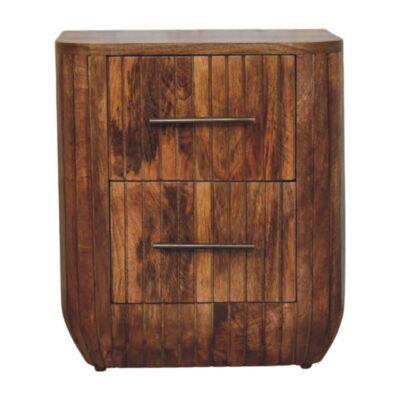 Fluted Bedside with Drawers