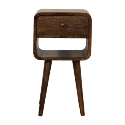 Rounded Open Shelf Bedside