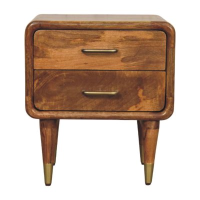 Amber Oak Bedside Table