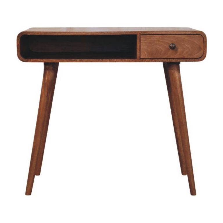 curved writing desk