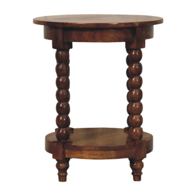 spindle round side table