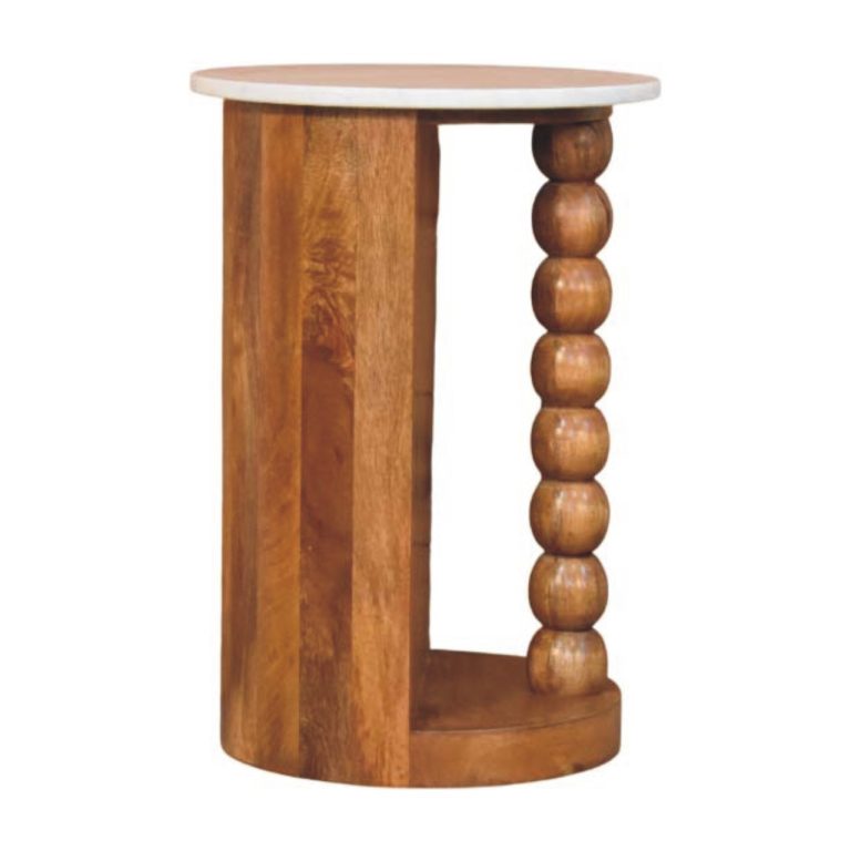 marble top spindle side table