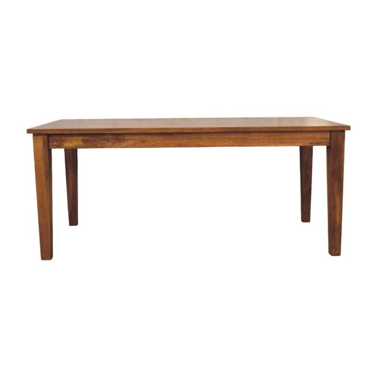 classic golden teak solid wood dining table