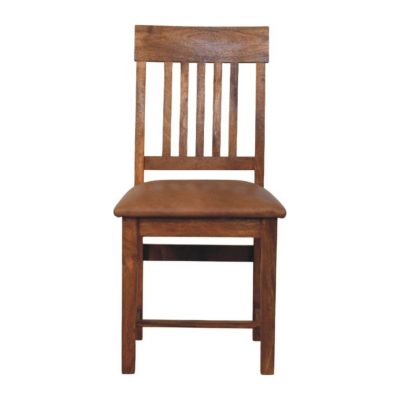 amber oak slatted dining chair